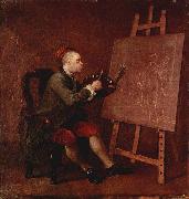 William Hogarth Hogarth Painting the Comic Muse Sweden oil painting artist